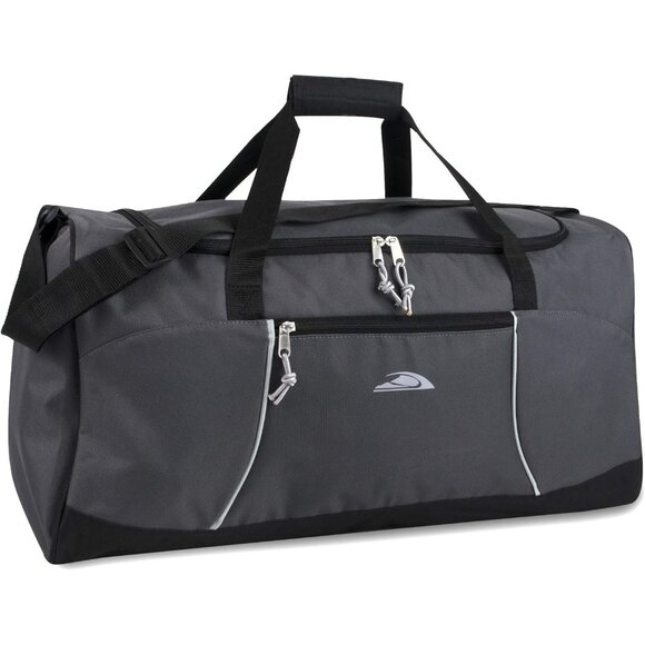24 Inch Men & Women Grey 1 Lightweight Canvas Duffle Gym Sports Equipment Bags - Picture 1 of 7